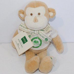 2009 Miyim ORIGINS ECO Monkey 9" Plush All Natural  100% Cotton New with Tag